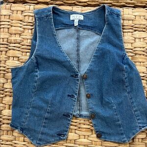 Sofia by Sofia Vergara Blue Denim Vest